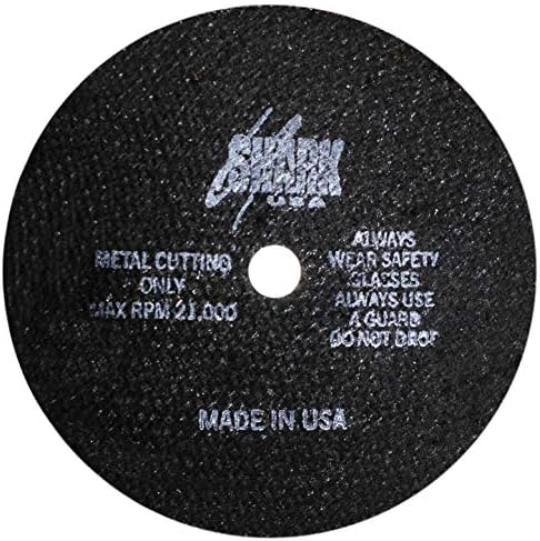 Shark Industries PN-12712 Die Grinder Cut Off Wheels -10 Pack, 4-Inch x 1/16” x 3/8” Shark Type-1 Double-Reinforced Thin Wheels, 54 Grit, Maximum RPM 21,000 (10 Cutting Discs)