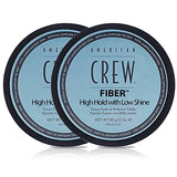 Men's Hair Fiber by American Crew, Like Hair Gel with High Hold with Low Shine, 3 Oz (Pack of 2)