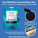 Cirepil - Blue - 800g Wax Beads - Unscented for Sensitive Skin - Disposable Blue Wax Refill - Fluid Gel Texture, Easy Removal, Peel-Off - No Strip Needed