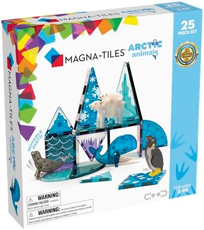 MAGNA-TILES Arctic Animals 25-Piece Magnetic Construction Set, The ORIGINAL Magnetic Building Brand