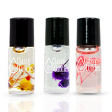 Classy Cuticles | Hand Blended Cuticle Oil | Vitamin E, Jojoba, and Argan Oil | 3 mL Roller Bottle | Floral Variety Pack | Sunflower, Lavender, Cherry Blossom | Pack of 3