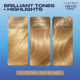 Clairol Nice'n Easy Permanent Hair Dye, 10 Extra Light Blonde Hair Color, Pack of 3