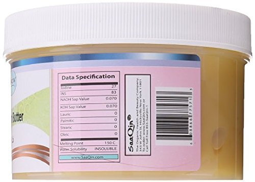 SAAQIN Lanolin (Anhydrous) - Ultra Refined Butter - Use for Lotion, Cream, Lip Balm, Oil, Stick, or Body Butter 1/2 Lb