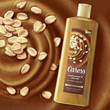 Caress Body Wash for Women, Cocoa Butter & Oat Milk, Shower Gel Moisturizing Body Wash Leaves Skin Feeling Instantly Moisturized, 18.6 oz, 6 Pack