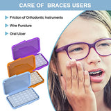 Orthodontic wax for braces, 20 pieces/50 strips dental wax braces carrier wax to relieve irritation and pain, 10 color 10 flavor