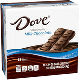 DOVE Milk Chocolate Singles Size Candy Bar 1.44 Ounce (Pack of 18)