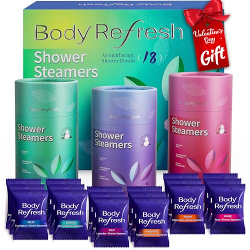 Shower Steamers Aromatherapy - Birthday Gifts for Women, 18 Pack Shower Bombs with Essential Oils, Personal Self Care Valentines Day Gifts for Her, Mom, Daughter, Teens