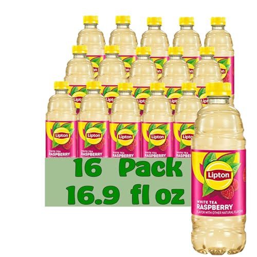 Lipton Raspberry White Tea 16.9 fl oz Plastic Bottle 16 Pack