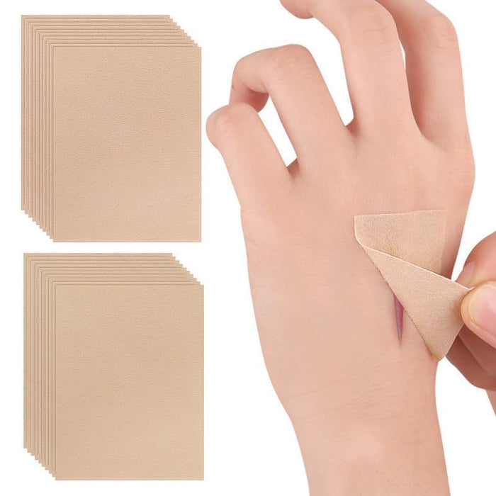 16 Pcs Tattoo Cover up Patch, Ultra Thin Patch for Scar Waterproof Sweatproof Tattoo Cover up Tape Cuttable Invisible Scar Birthmarks Sticker, (Light Skin Tone)