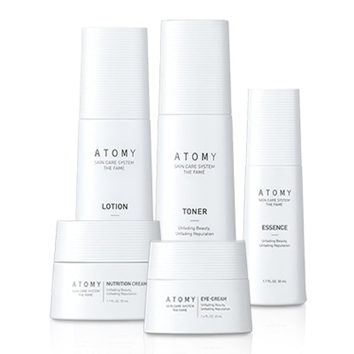 The Fame Skin Care System 1 SET including 5 kinds of skincare - Lotion, Toner, Essence, Eye Cream, Nutrition Cream | Korean Cosmetics | Unfading Beauty & Reputation | Strengthen Skin