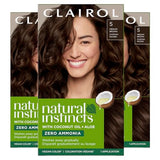 Clairol Natural Instincts Demi-Permanent Hair Dye, 5 Medium Brown Hair Color, Pack of 3