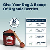 Four Leaf Rover: Red Rover - Organic Berry Blend Dog Prebiotics, Polyphenols and Antioxidants - 15 to 60 Day Supply, Depending on Dog’s Weight - Vet Formulated - for All Breeds