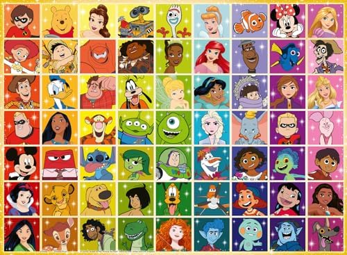 Ravensburger Disney Pixar Color Palette - 100-piece Jigsaw Puzzle for Kids | Unique, Perfectly Interlocking Pieces | Durable, Glare-Free Design | FSC-Certified Materials | Ideal for Ages 6+