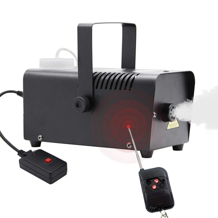 ATDAWN Halloween Fog Machine, Professional Wireless Remote Control Portable Smoke Machine for Holidays Parties Weddings - Quick Generation of Huge Fog 1500 CFM, with Fuse Protection - Metal Black