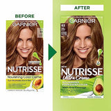 Garnier Hair Color Nutrisse Nourishing Creme, 63 Light Golden Brown (Brown Sugar) Permanent Hair Dye, 2 Count (Packaging May Vary)