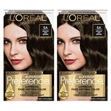 L'Oreal Paris Superior Preference Fade-Defying + Shine Permanent Hair Color, 5A Medium Ash Brown, Pack of 2, Hair Dye