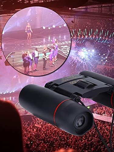 BA1 30x60 Small Binoculars for Kids and Adults Portable Light Binoculars Foldable Binoculars Waterproof Small Binoculars for Outdoor Bird Watching Travel Sightseeing Hunting Camping BA1(Black)
