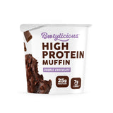 Bootylicious | High-Protein Muffin | 25g Protein, 7g Net Carbs, 2.32-2.75oz Cup, 12-Pack (Double Chocolate)