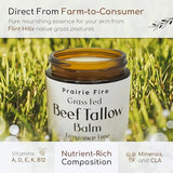 Prairie Fire Candles Beef Tallow Balm - 2 oz - Organic Grass Fed - Moisturizing Skin Care Orange