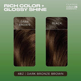 Clairol Natural Instincts Demi-Permanent Hair Dye, 4BZ Dark Bronze Brown Hair Color, Pack of 3