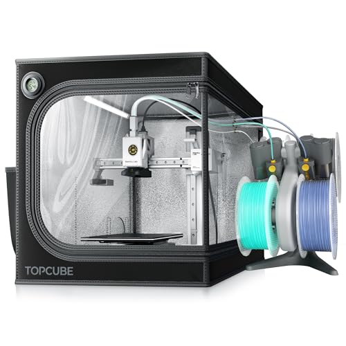 3D Printer Enclosure for Bambu Lab A1 Mini, Large Transparent Window Enclosure with LED Light, Fireproof Dustproof Noise Reduction Constant Temperature 3D Printer Cover, 460x460x550MM