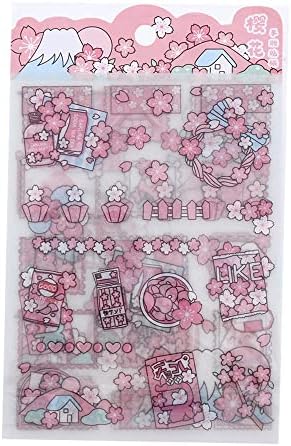 Cute Pink Stickers for Water Bottles, Kawaii Aesthetic Stickers for Laptop Hydroflask Skateboard, Waterproof Vinyl Sticker for Kids Girls(4)