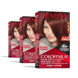 Revlon ColorSilk Beautiful Color Permanent Hair Color, Long-Lasting High-Definition Color, Shine & Silky Softness with 100% Gray Coverage, Ammonia Free, 31 Dark Auburn, 3 Pack