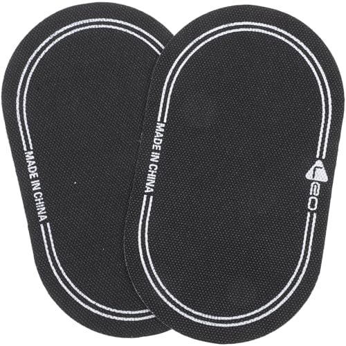 SUPVOX 2 Pcs Bass Drum Single Pedal Patch: 6.1 x 3.5 Inch Self-adhesive Drumhead Mute Pad - Percussion Instrument Accessories, Black Drum Patch for Replacement Kick Drum