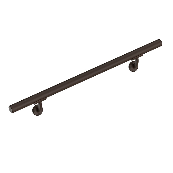 Meranti Aluminum Handrail for Indoor or Outdoor Steps and Stairs – Hand Rails for Elderly – DIY Complete Stair Railing Kit (4' Length, Bronze Textured)