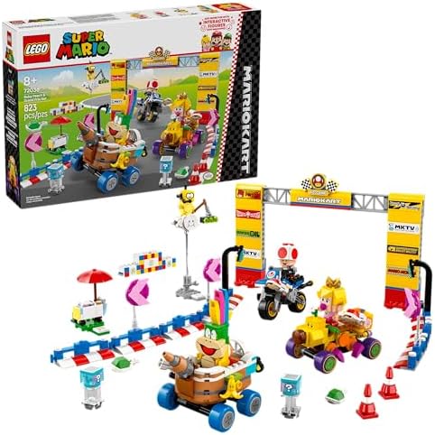 LEGO Super Mario: Mario Kart Baby Peach & Grand Prix Set Home Circuit - Nintendo Toy Building Set for Kids, Girls and Boys, Ages 8+ - Collectible Mario Kart Toy - Gift Idea for Birthdays - 72036