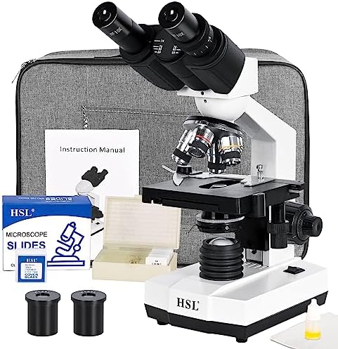 HSL 40x-2500x Compound Binocular Microscope for Adults Professional,microscopes for Student Educate,Biological Microscope LAB Micro Scope microscopio 1000x 400X