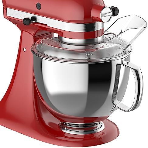 Stainless Steel Bowl for KitchenAid 4.5-5QT Tilt-Head Mixer with Pouring Shield, Mixing Bowl for Kitchenaid Stand Mixer, Metal Mixing Bowls Stainless Steel by Hozodo