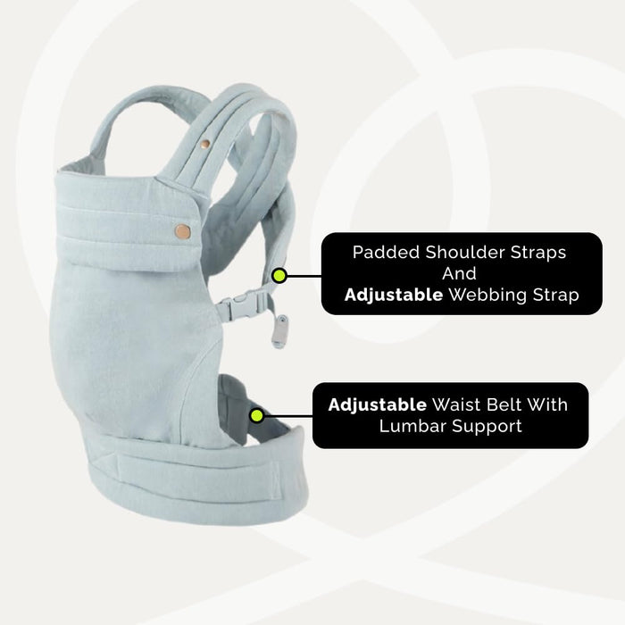 Ergonomic Baby Carrier Newborn to Toddler, Lightweight & Breathable Cotton Infant Carrier for Hands Free Comfort (Denim)