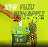 Liquid I.V. Energy Multiplier Yuzu Pineapple, 24 Individual Serving Stick Packs in Resealable Pouch