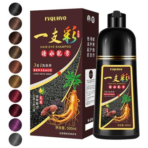 Hair Dye Shampoo 3 in 1, Hair Color Shampoo, Semi-Permanent Hair Color, Instant Wine Red Hair Dye, Safe & Professional Hair Dye Shampoo, Easy To Use, For Salon & Home DIY 16.9 FL OZ (Wine Red)