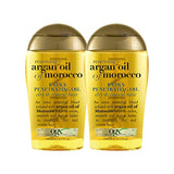 OGX Set of 2 Extra Strength Renewing + Argan Oil of Morocco Penetrating Hair Oil Treatment, Deep Moisturizing Serum for Dry, Damaged & Coarse Hair, Paraben-Free, Sulfated-Surfactants Free, 3.3 Fl Oz