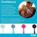 Tung Tongue Brush & Gel Kit | Tongue Cleaner for Adults | Tongue Scraper to Fight Bad Breath and Halitosis | Mouth Odor Eliminator | Fresh Mint | Made in America (Set of 1)