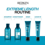 Redken Extreme Length Treatment Mask | Rinse-Out Hair Mask with Biotin & Castor Oil | For Hair Growth | 8.5 Fl Oz