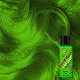 MANIC PANIC Electric Lizard Hair Color - Amplified - Semi Permanent Hair Dye - Bright Neon Green Hair Color - Glows In Blacklight - Vegan, PPD & Ammonia-free - For Coloring Hair for Men & Women