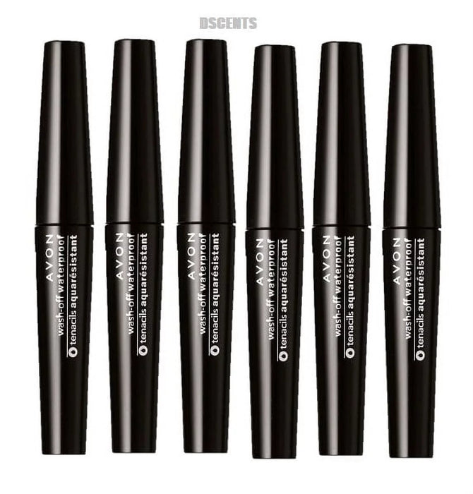 Lot of 6 Avon Wash-off Waterproof Mascara Black