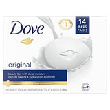 Dove Beauty Bar Cleanser for Gentle Soft Skin Care Original Made With 1/4 Moisturizing Cream 3.75 oz, 14 Bars