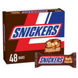 SNICKERS Full Size Bulk Milk Chocolate Candy Bars, 1.86 oz Bar, 48 ct Box