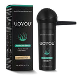 UOYOU LIGHT BLONDE Hair Fibres for Thinning Hair 27.5g Bottle with Applicator | Natural Keratin Hair Fibers Concealer for Hair Loss for Men and Women | Hair Building Fibres Powder [LIGHT BLONDE]