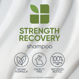 Biolage Strength Recovery Shampoo - Gently Cleanses, Reduces Breakage for Damaged & Sensitized Hair, Vegan, Cruelty-Free