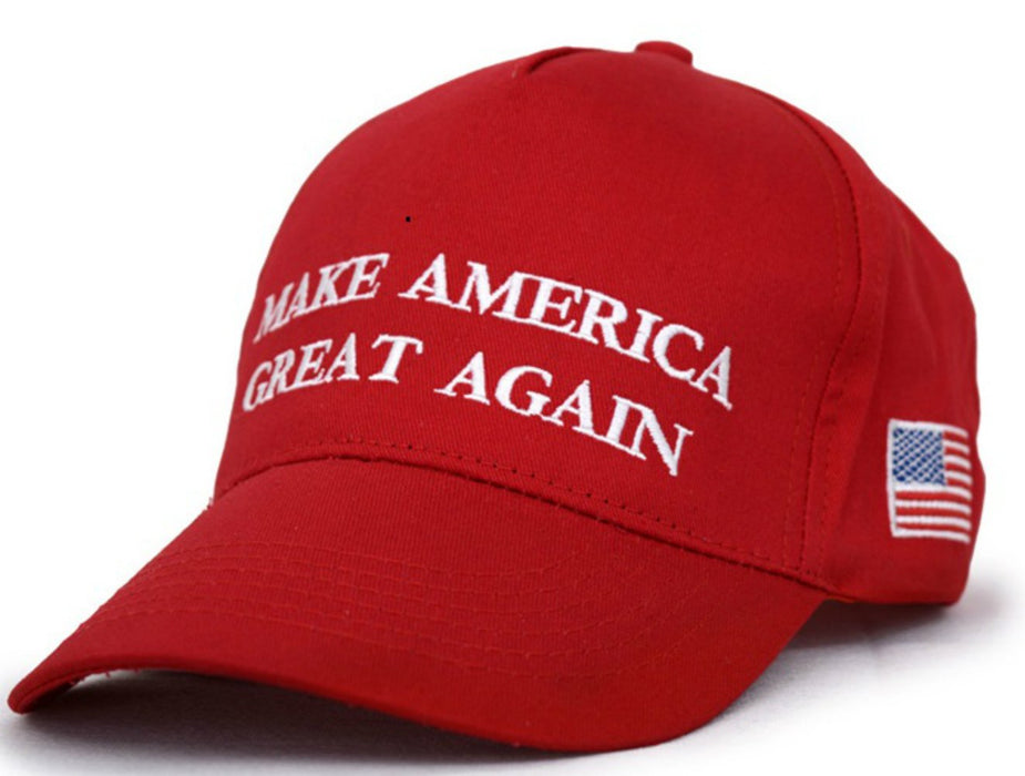 Besti MAGA Hat Make America Great Again Donald Trump Slogan with USA Flag Cap Adjustable Baseball Hat Red