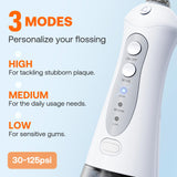 Bitvae Water Flosser for Teeth, Cordless Water Dental Flosser for Teeth Cleaning with 6 Jet Tips & 3 Modes, IPX7 Waterproof Water Teeth Cleaner Picks, Rechargeable Portable Oral Irrigator, White C1