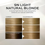 John Frieda Precision Foam Color, Light Natural Blonde 9N, Full-coverage Hair Color Kit, with Thick Foam for Deep Color Saturation 2 Pack