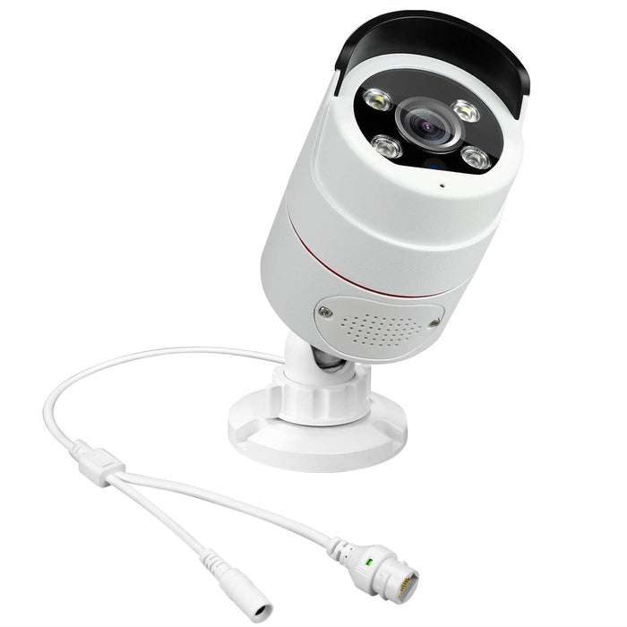 YESKAMO Security Camera, Outdoor, POE Security Camera, Wide Angle, 5 Megapixels, Sensor Emission, Color Video, Built-in Microphone, Speaker, Recording, Voice Calls, Extra to Poe Set, Can Not Be Used