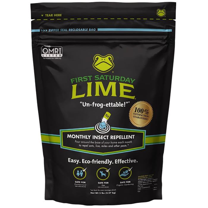 First Saturday Lime Insect Deterrent 5LB | Natural Repellent for Outdoors