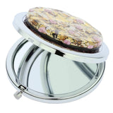 GlassOfVenice Murano Glass Millefiori Folding Compact Mirror - Purple Gold